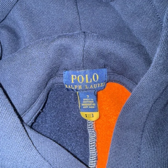Polo by Ralph Lauren Boy’s Sz 7 Colorblock Hoodie - Picture 6 of 7